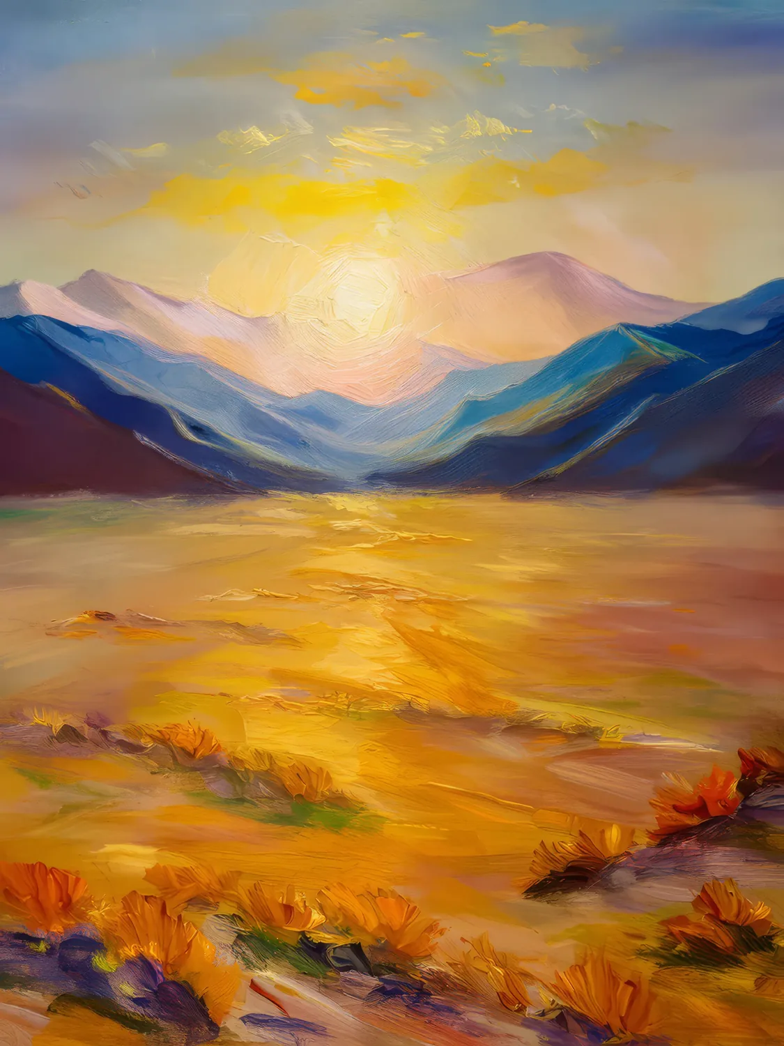 Painting: Alpine Desert Midday Mirage