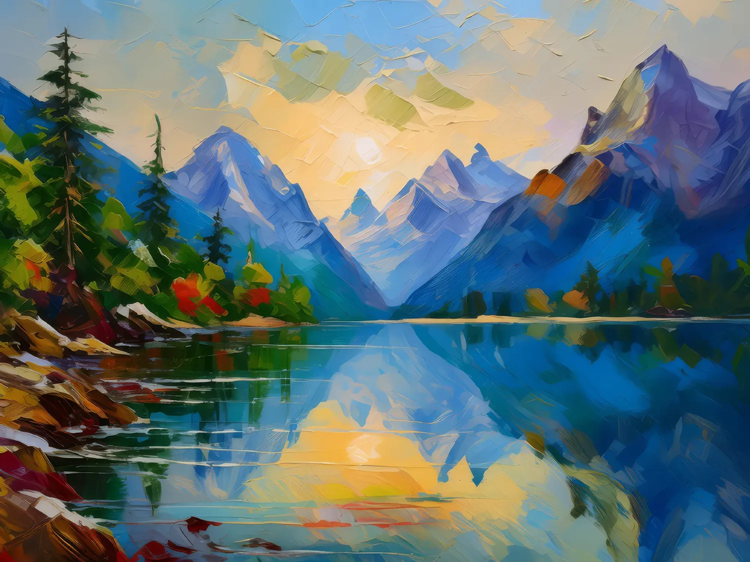 Painting: Alpine Lake’s Calm