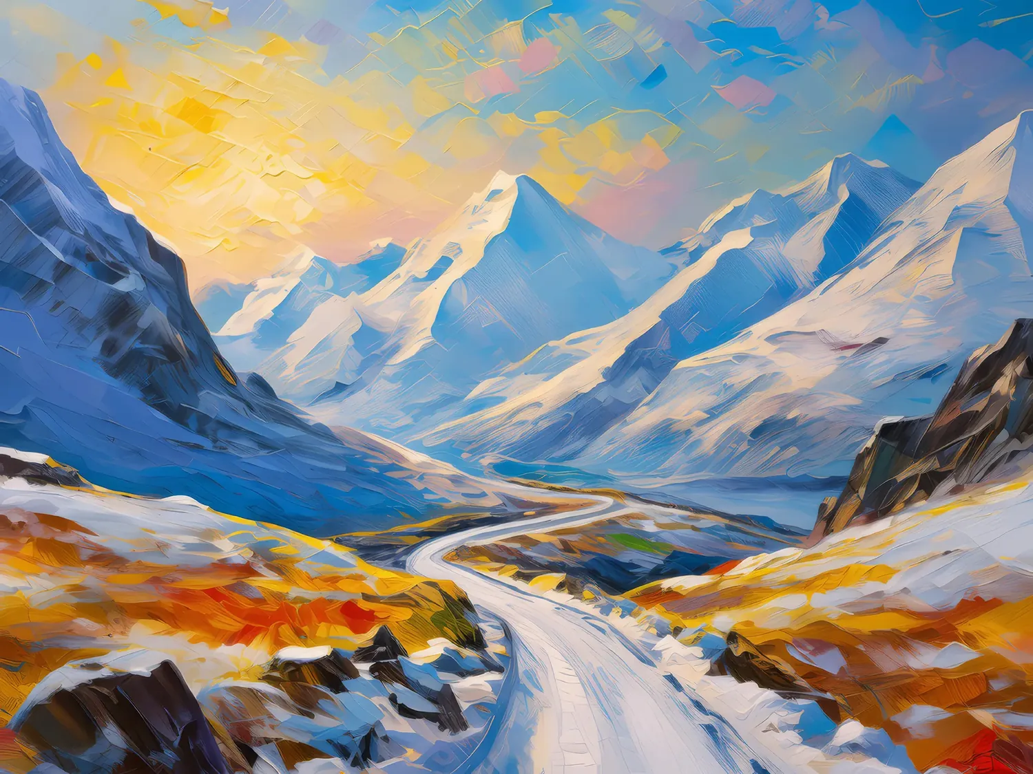 Painting: Arctic Mountain Pass