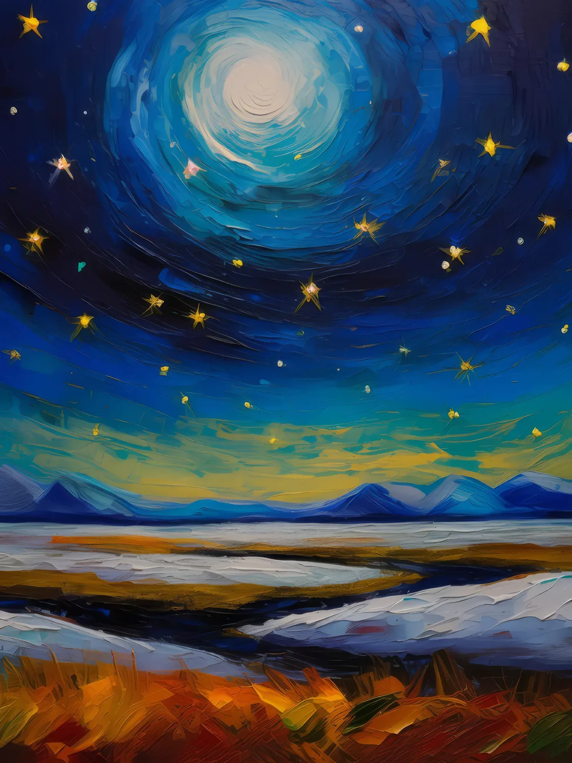 Painting: Arctic Tundra’s Quiet Night