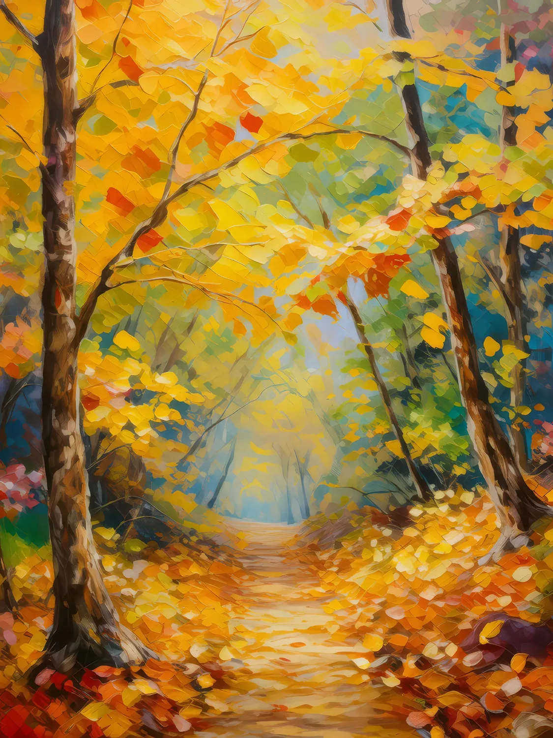 Painting: Autumn’s Golden Canopy