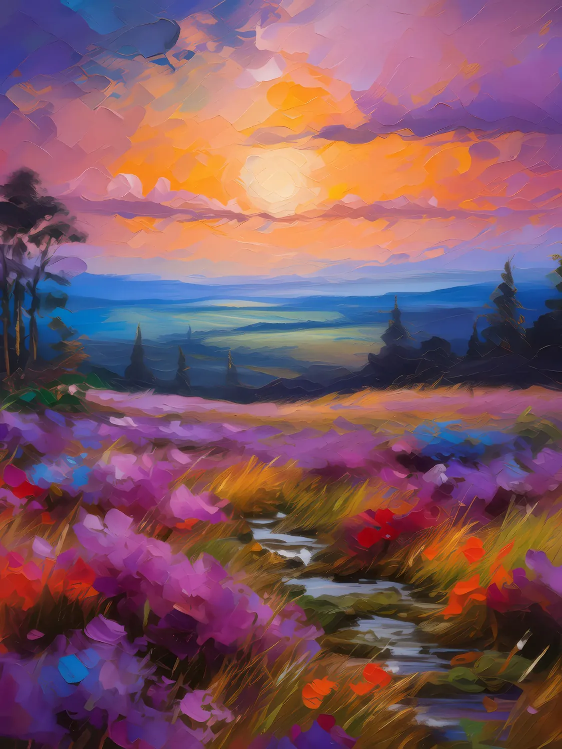Painting: Colors of the Moor at Dusk