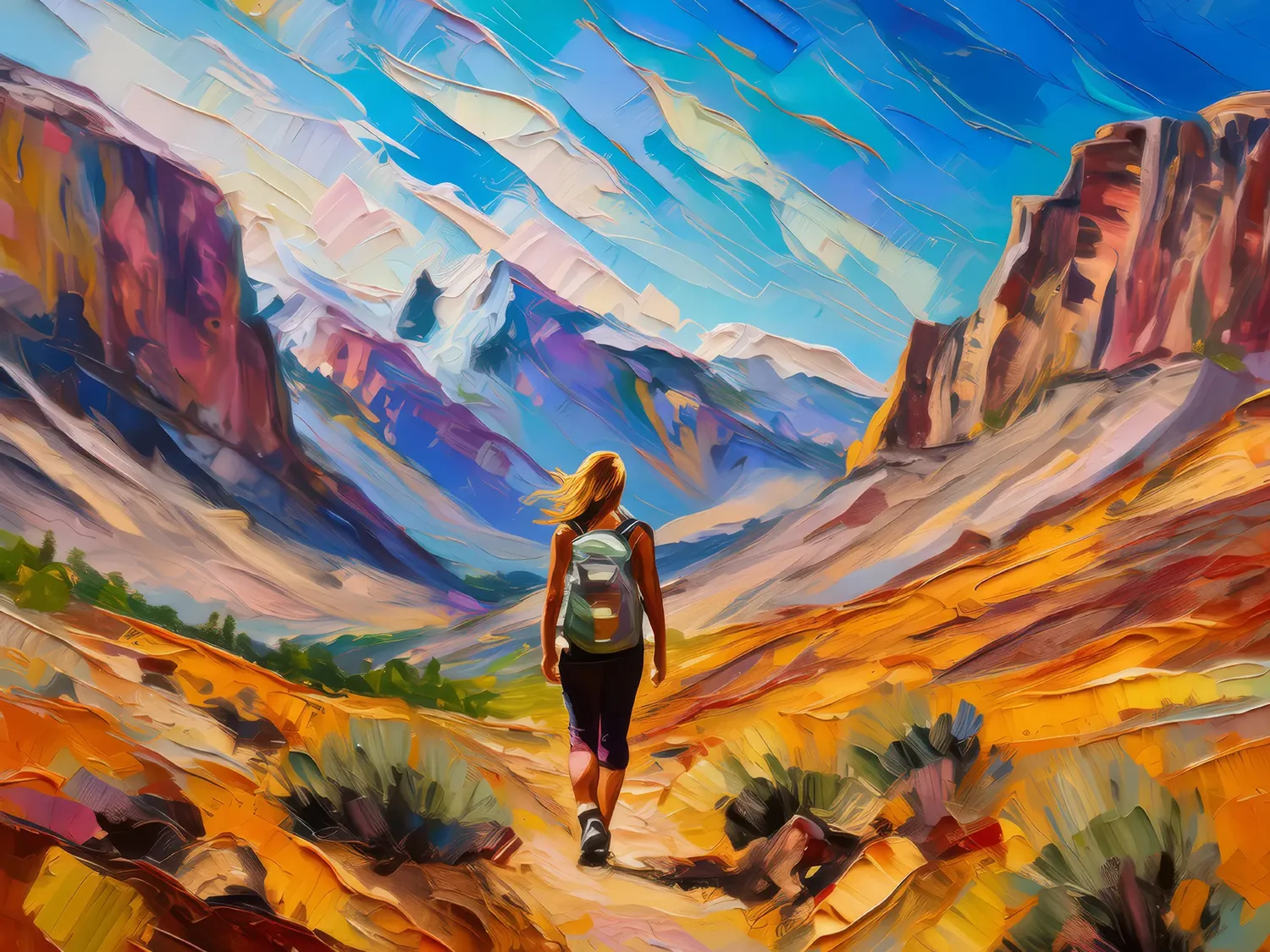 Painting: Desert Mountain Hike