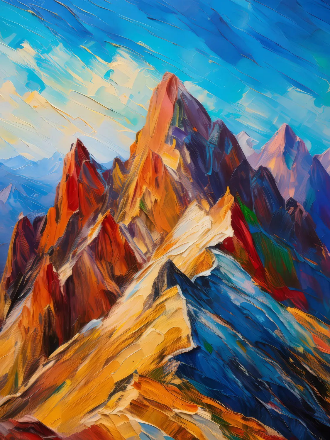 Painting: Desert Mountain Peaks
