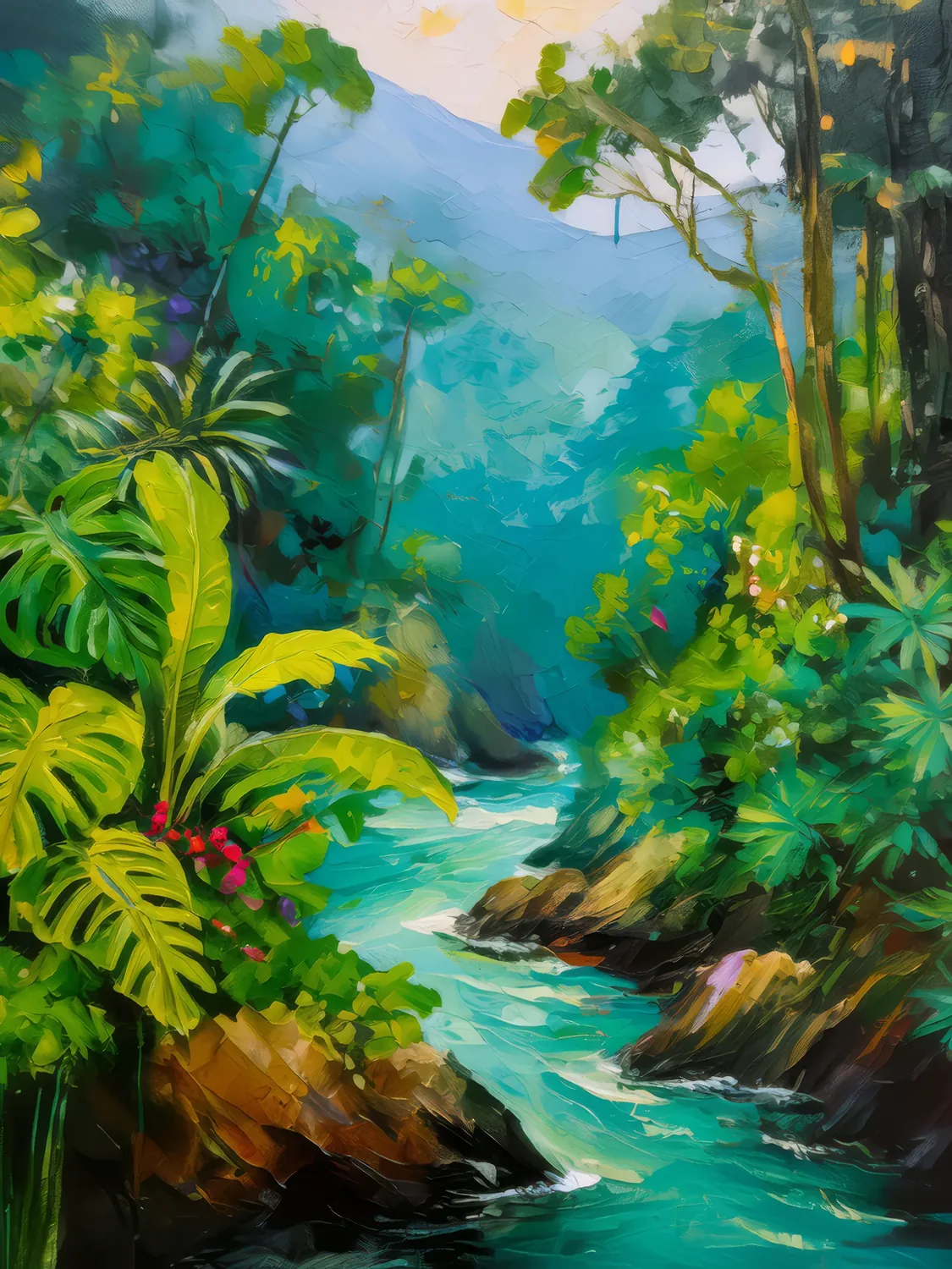 Painting: Emerald Jungle Chasm