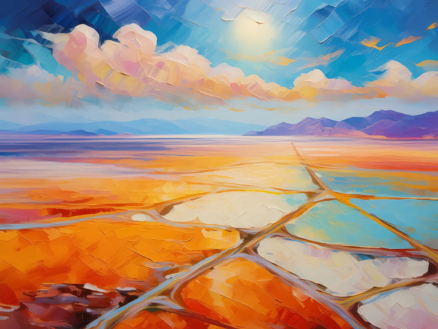 Painting: Ocean Desert Salt Flats