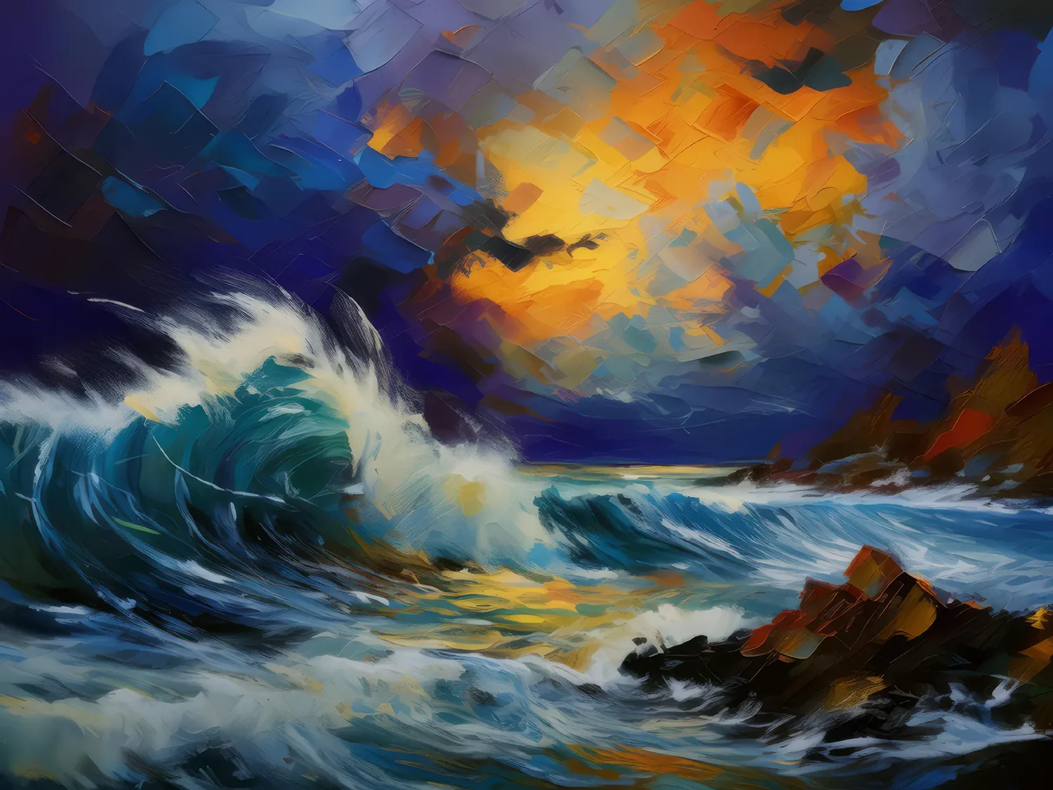 Painting: Ocean Storm Brewing