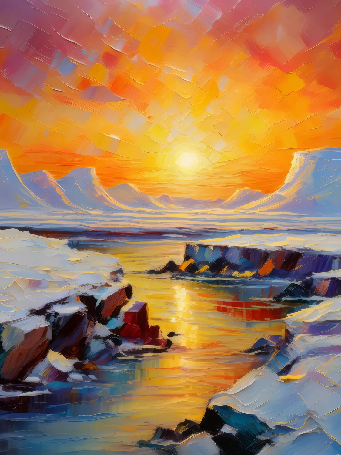 Painting: Polar Desert Dawn