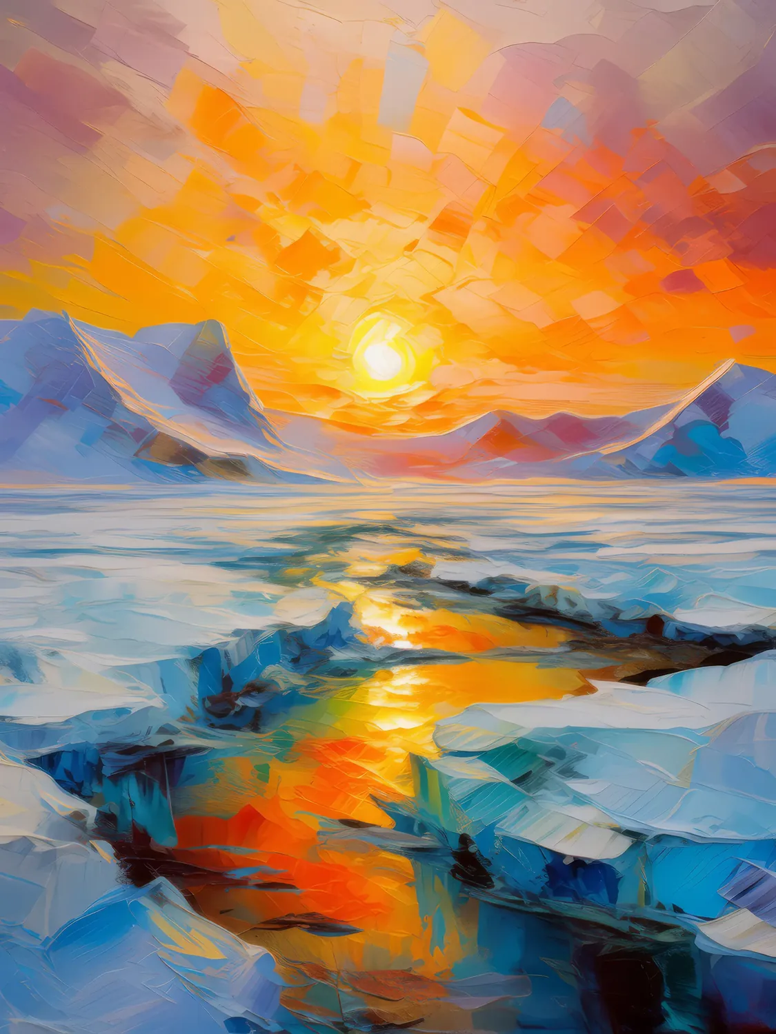 Painting: Polar Desert Nightfall