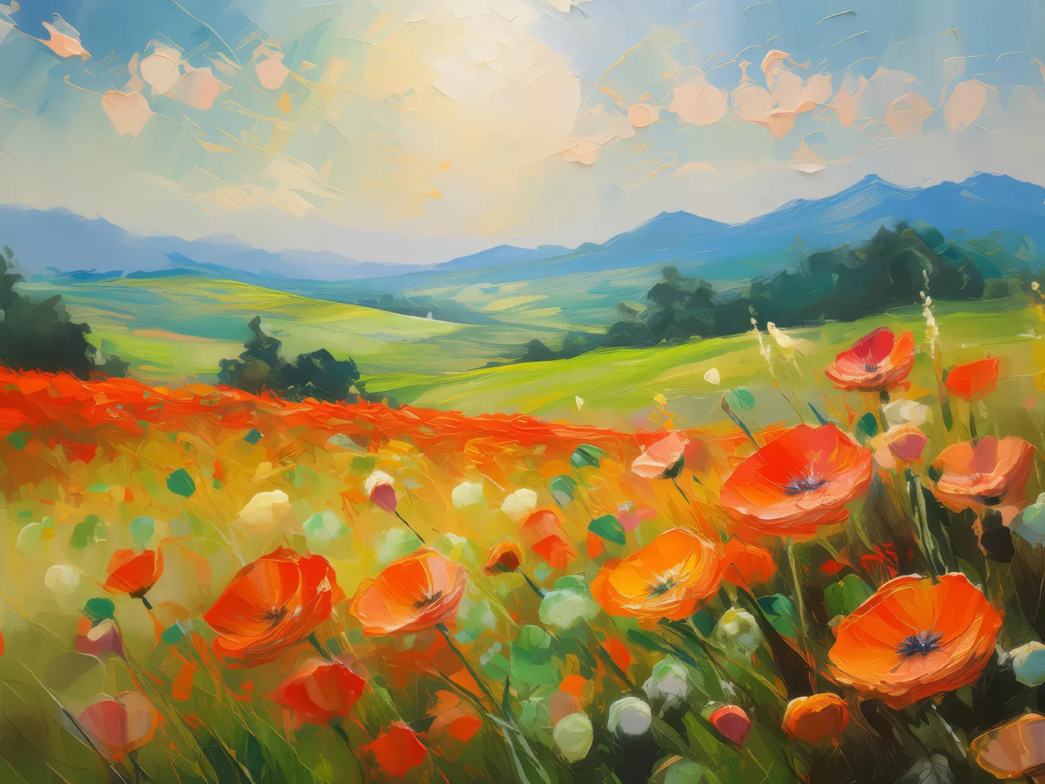 Painting: Poppy Fields at Noon