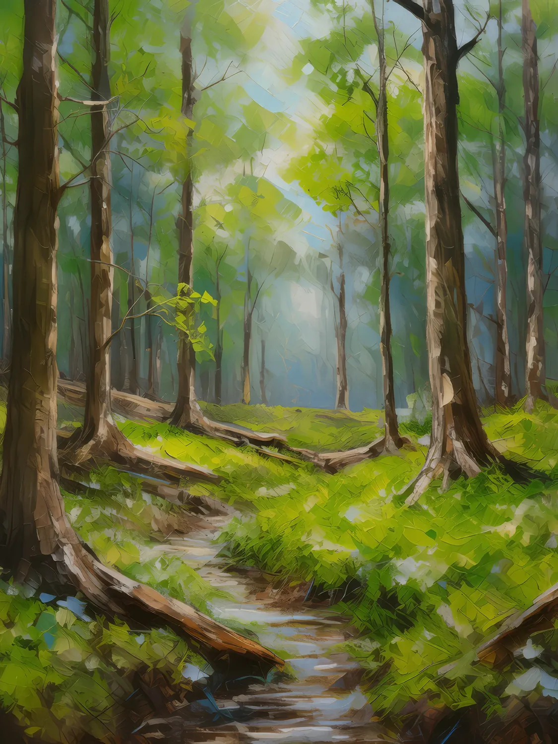 Painting: Spring’s First Green