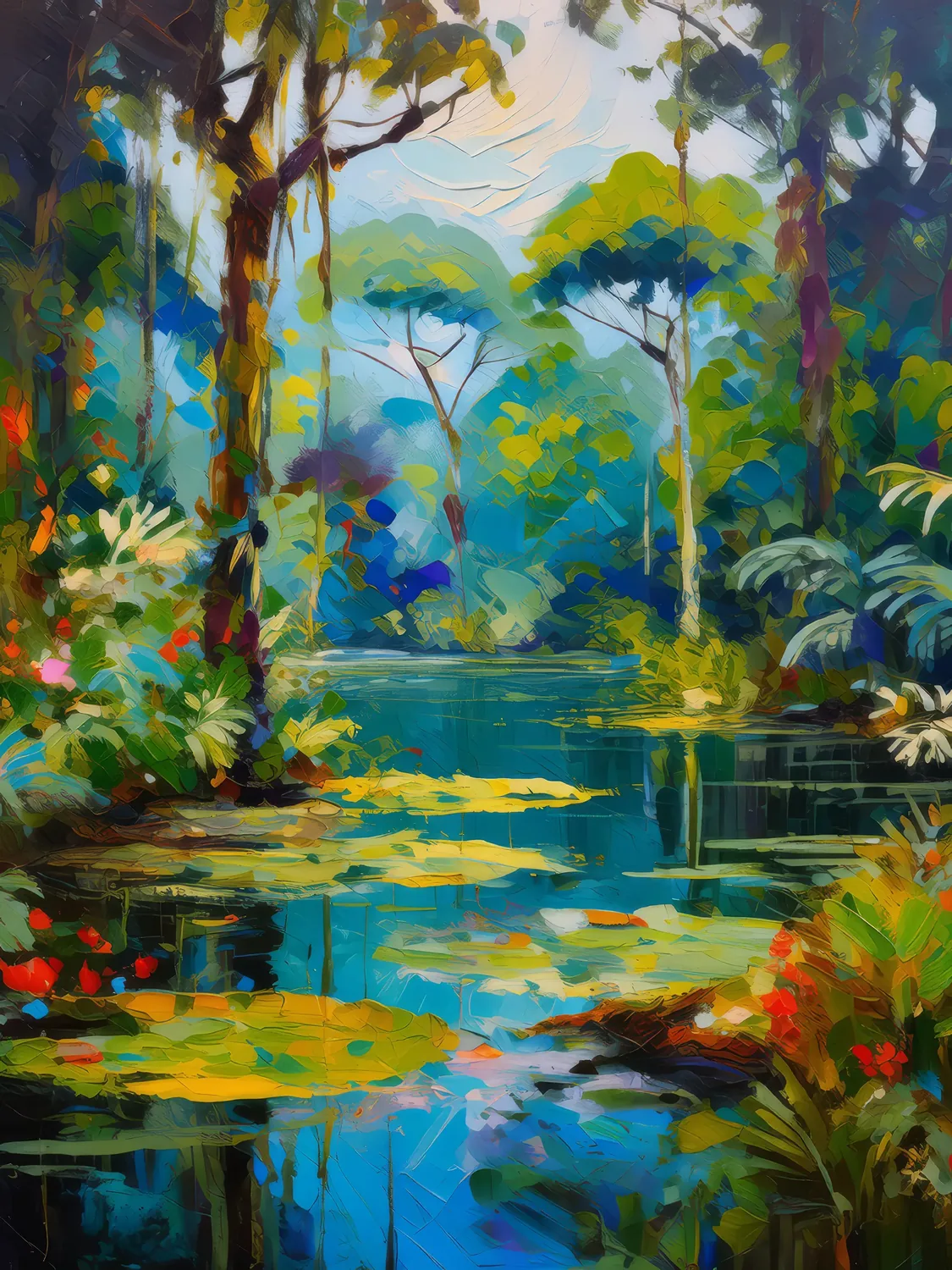 Painting: Swamp Hidden Pond