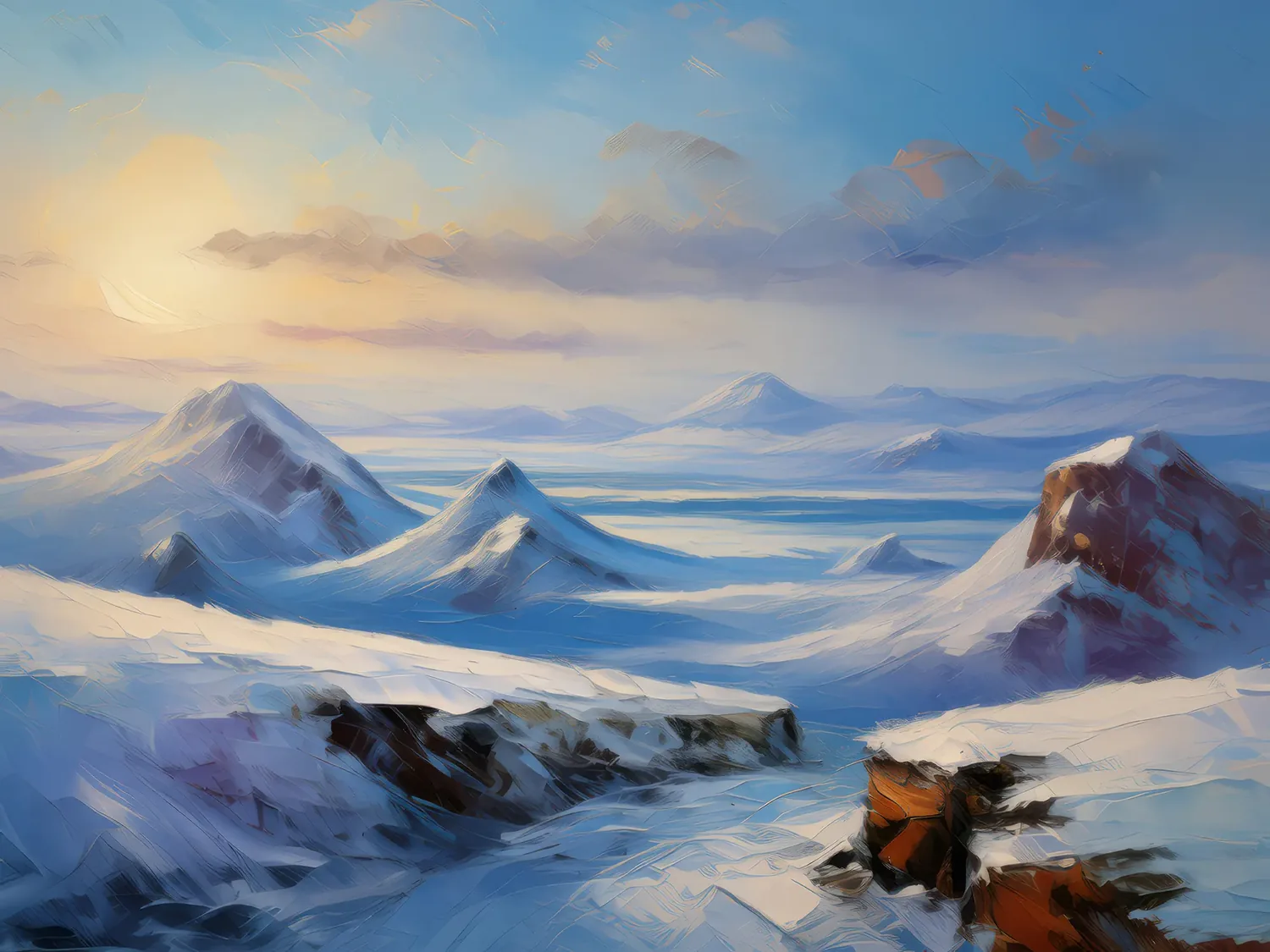Painting: Winter’s Grip on Tundra