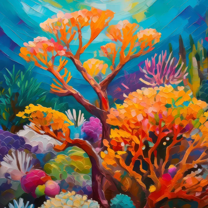 Painting: Abstract Coral Art
