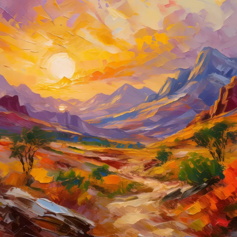 Painting: Alpine Desert Golden Hour