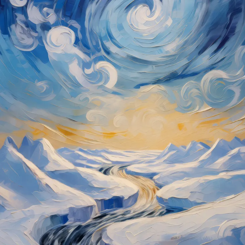 Painting: Arctic Desert Snow Whirls