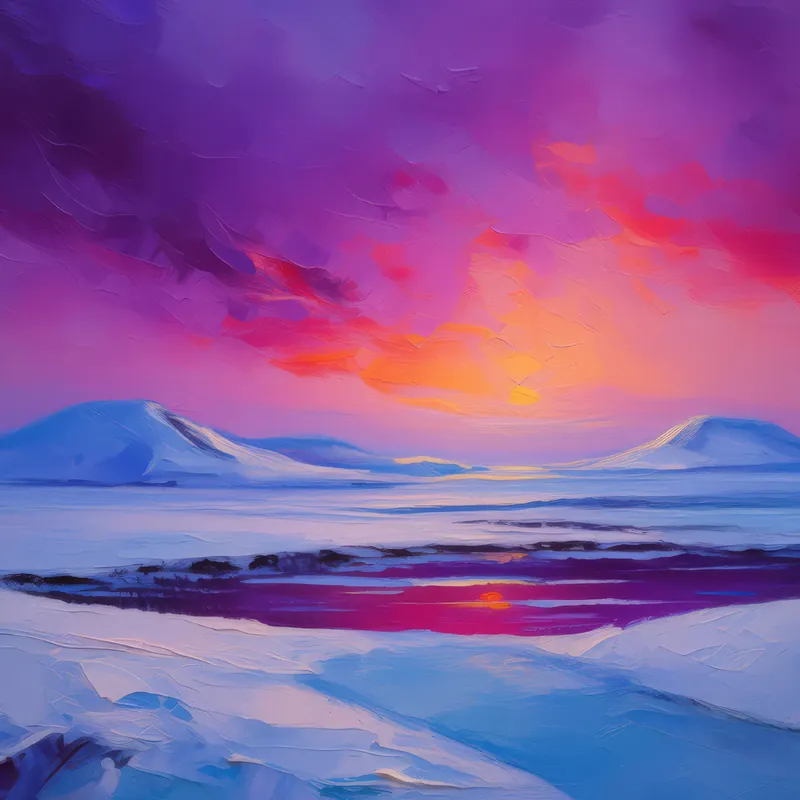 Painting: Arctic Desert’s Silent Dusk