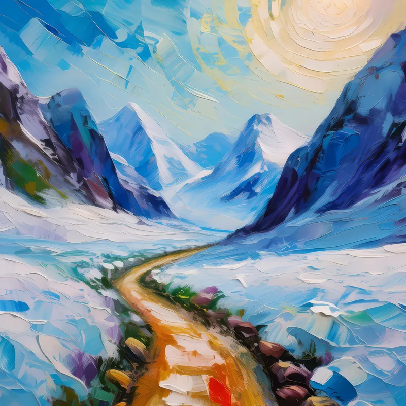 Painting: Arctic Glacier Path