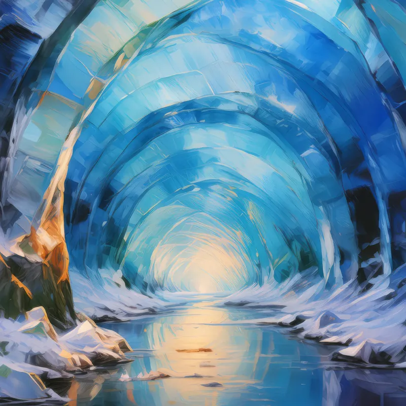 Painting: Arctic Ice Tunnel