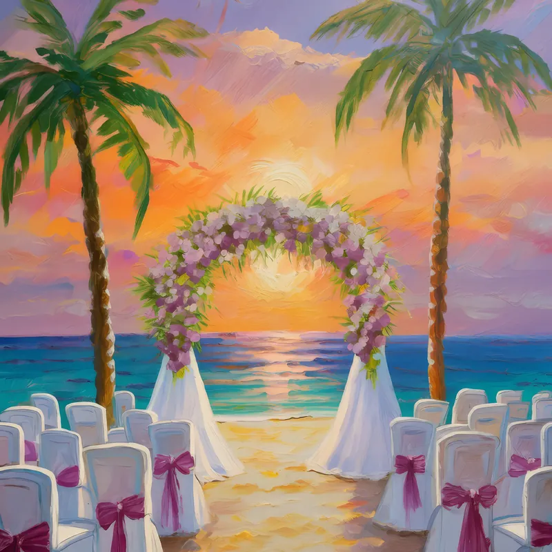 Painting: Atoll Sunset Wedding
