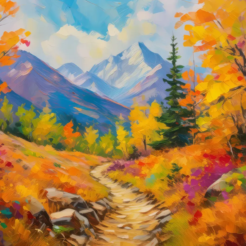 Painting: Autumn Alpine Trail