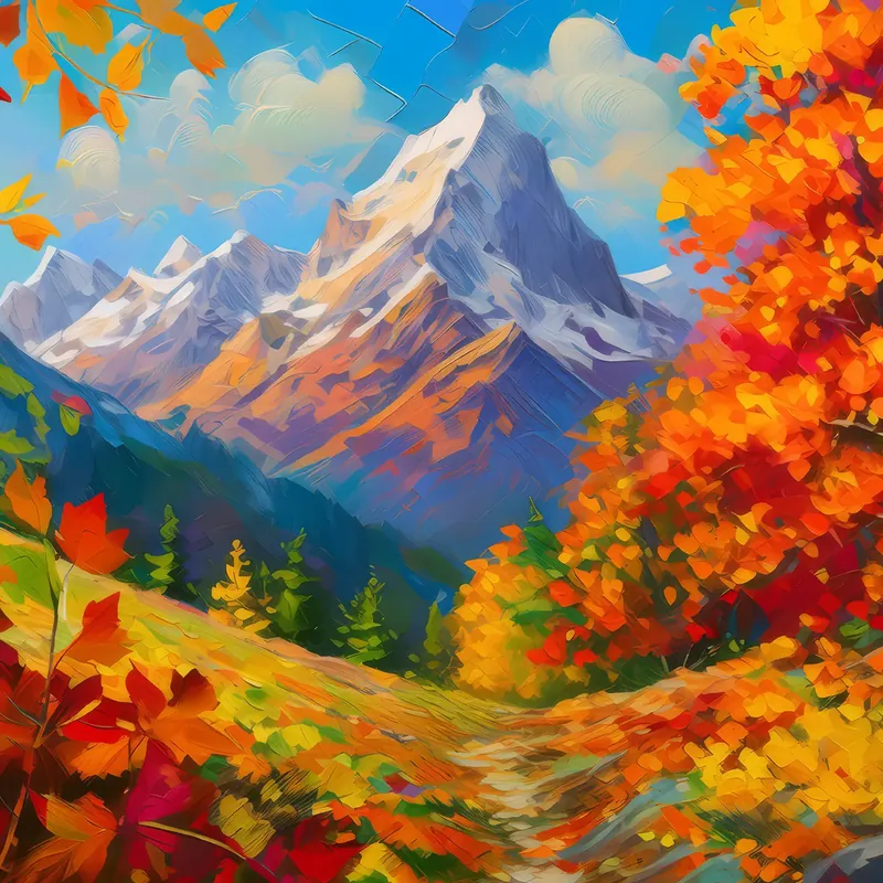 Painting: Autumn’s Alpine Fire