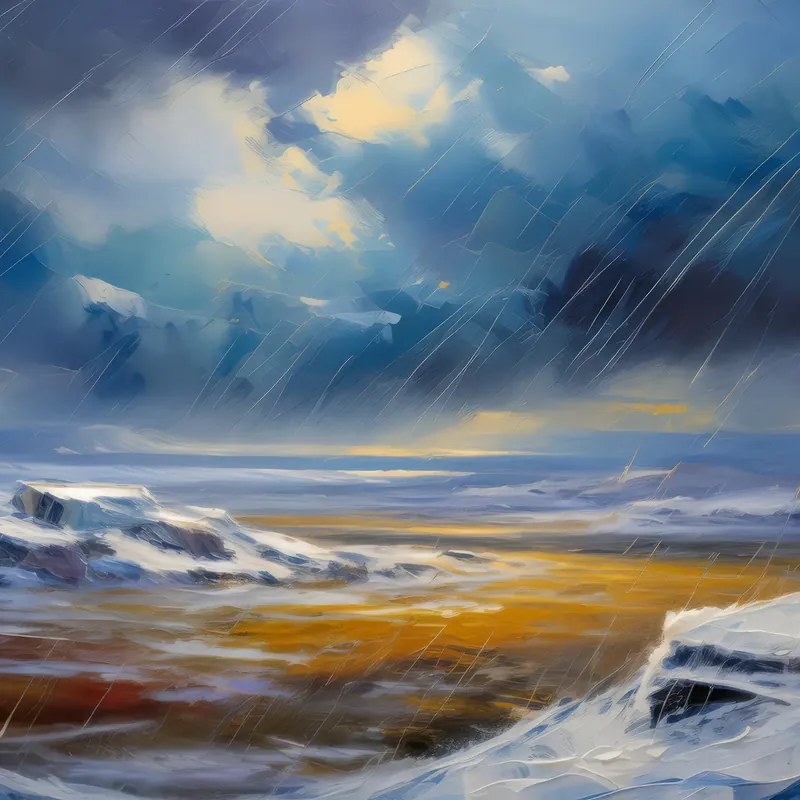 Painting: Blizzard Swept Arctic Plateau