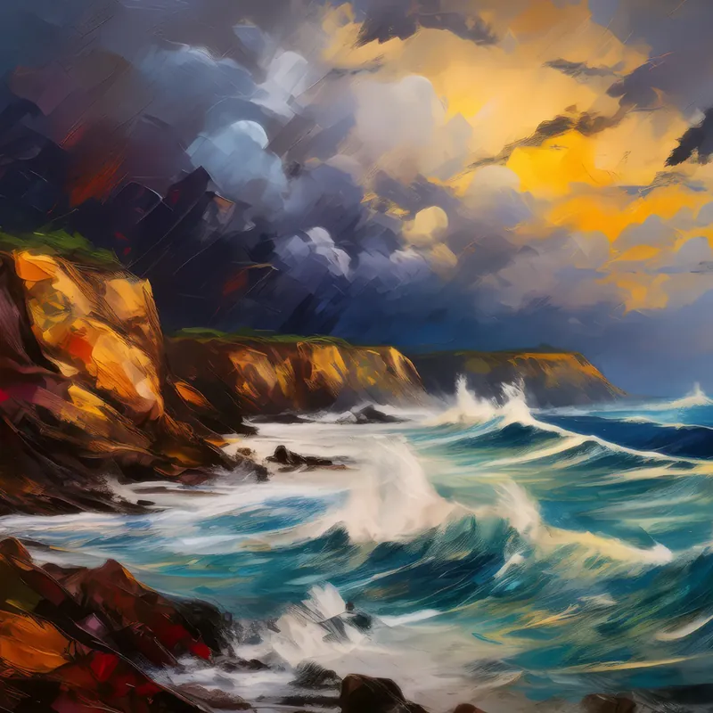 Painting: Coastal Storm Brewing