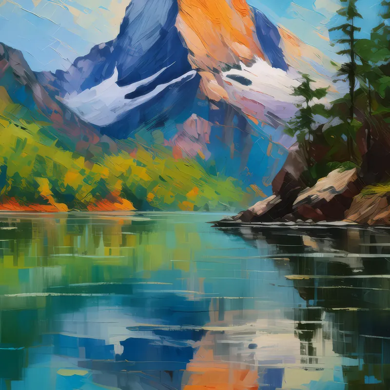 Painting: Crag Reflection Reverie