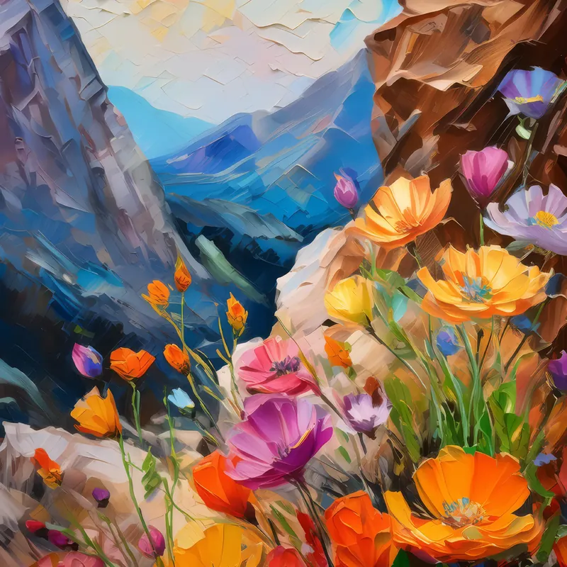Painting: Crag Wildflower Oasis