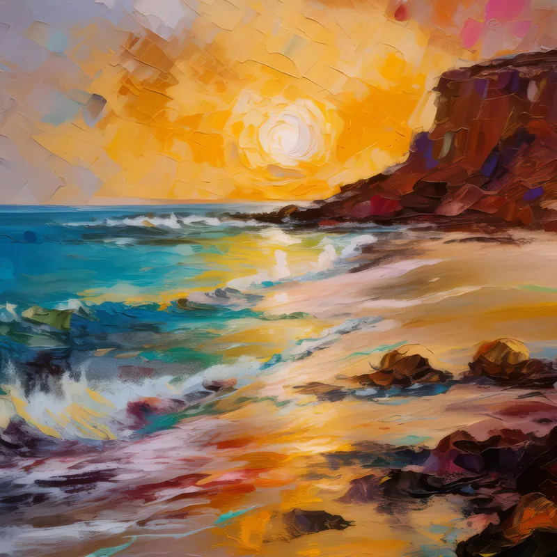 Painting: Desert Beach Sunset