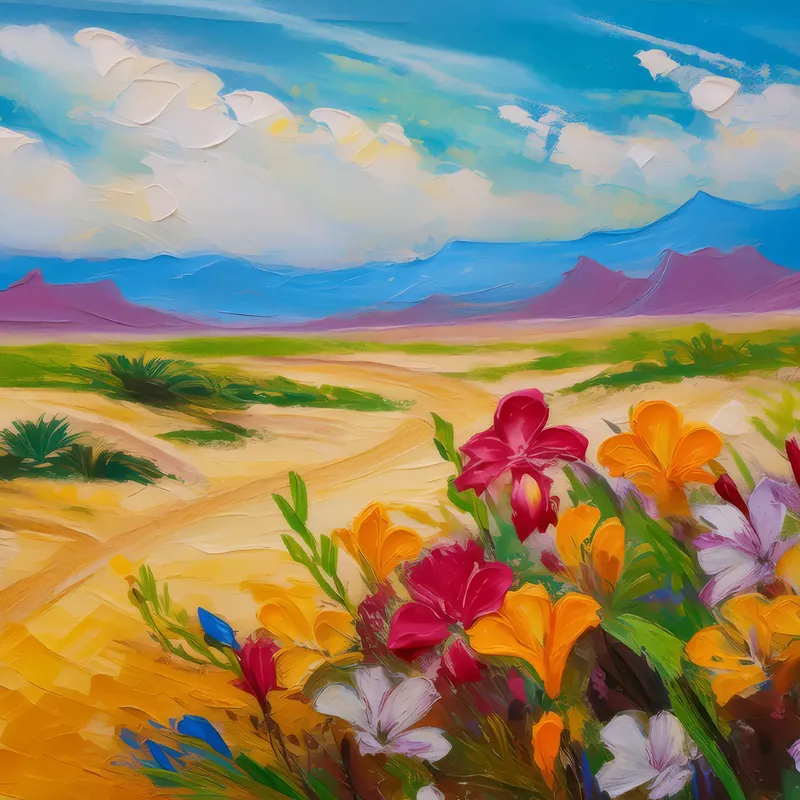 Painting: Desert Flowers Bloom