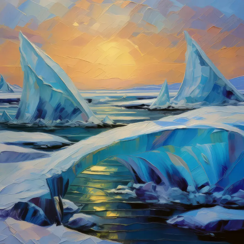 Painting: Desert Ice Sculptures
