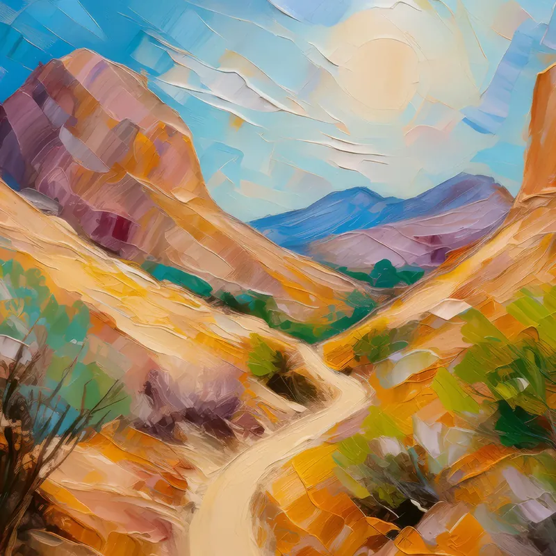 Painting: Desert Mountain Path