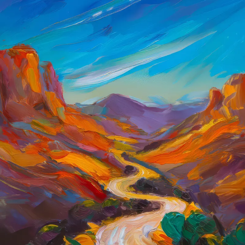 Painting: Desert Mountain Road