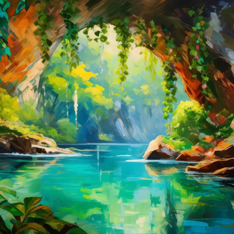 Painting: Emerald Cave Grotto