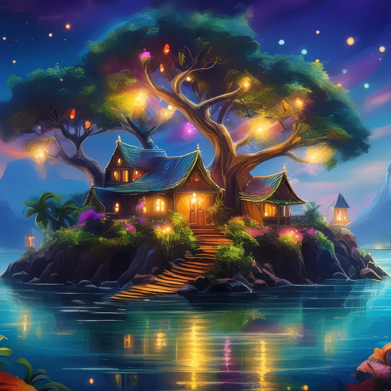 Painting: Enchanted Fairy Island