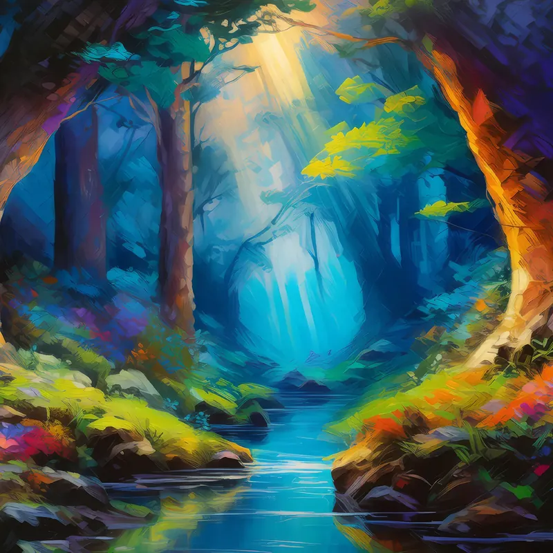 Painting: Enchanted Forest Chasm