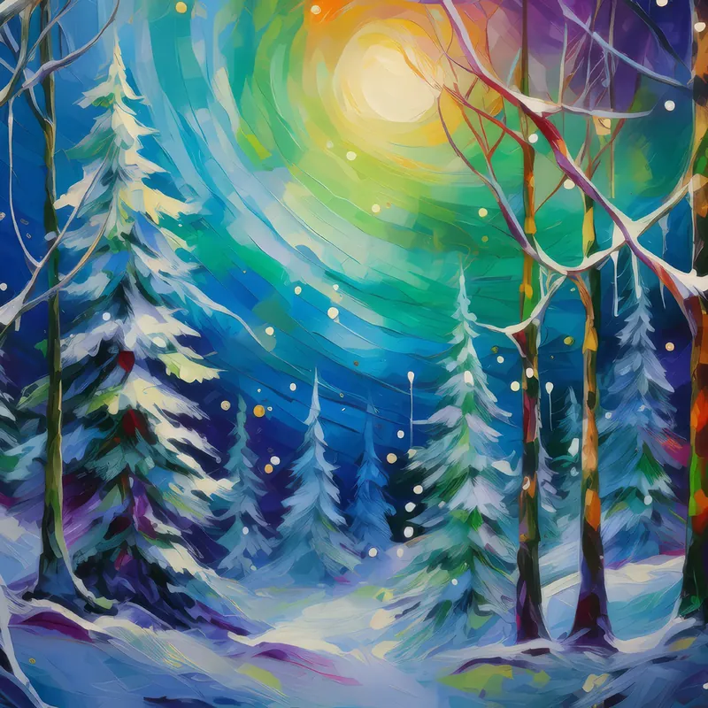 Painting: Enchanted Winter Forest