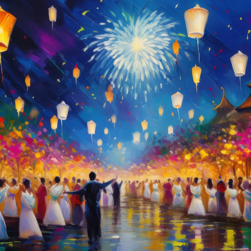 Painting: Festival of Lights