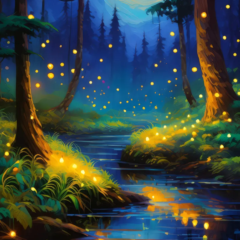 Painting: Firefly Dance in the Jungle