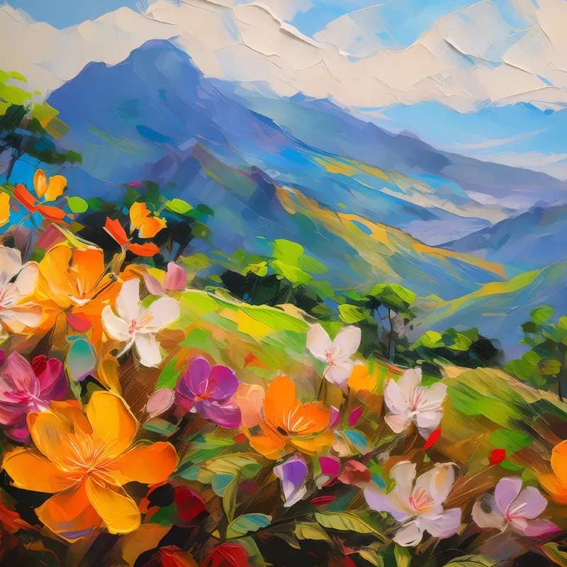 Painting: Flowering Slopes of the Tropics