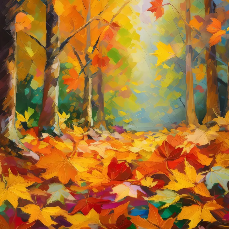Painting: Forest Autumn Leaves