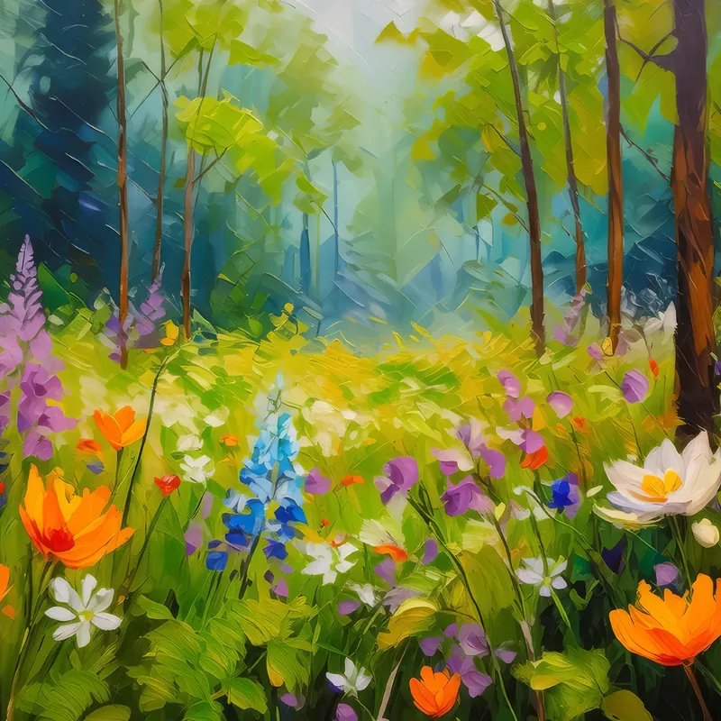 Painting: Forest Glade in Spring
