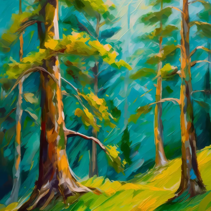 Painting: Forest Whispering Pines