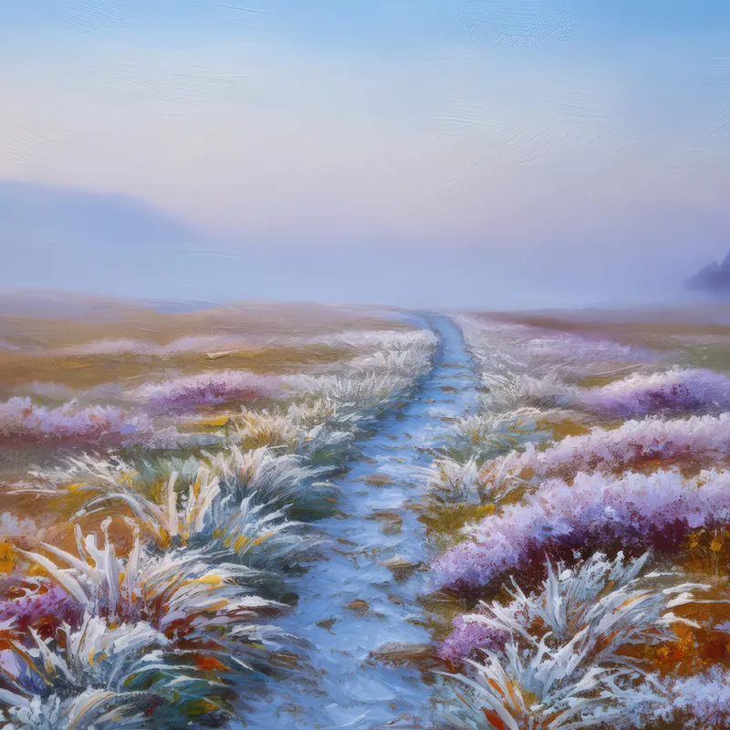 Painting: Frosty Tracks on Moor