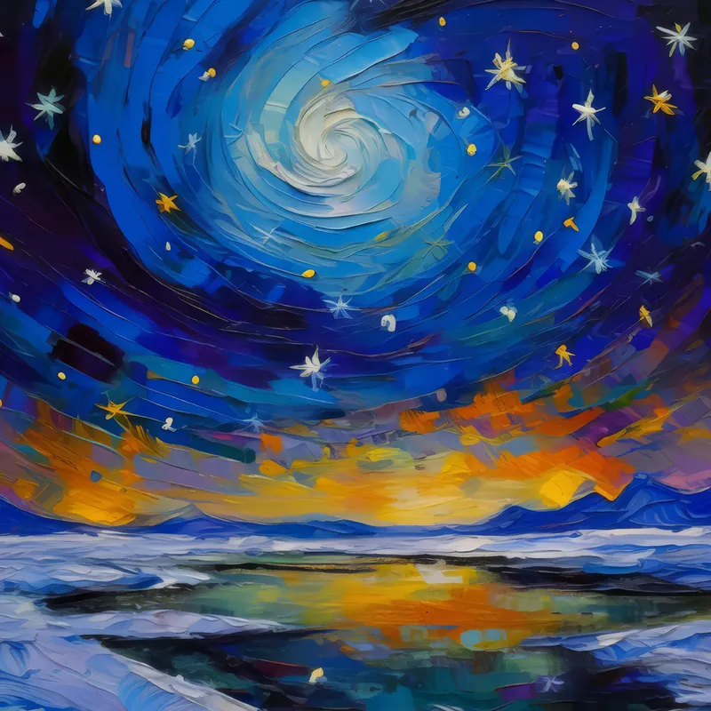 Painting: Frozen Desert Night