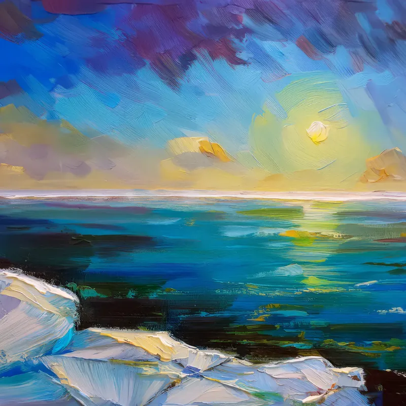 Painting: Frozen Ocean Horizon