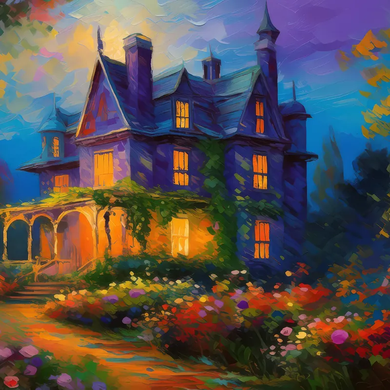 Painting: Haunted Victorian Mansion