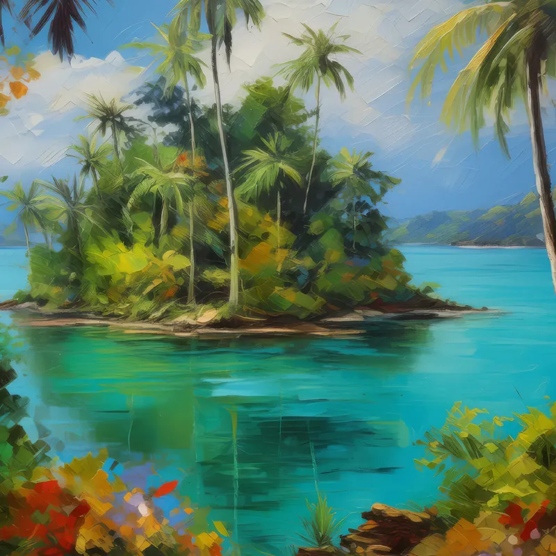 Painting: Hidden Lagoon Island